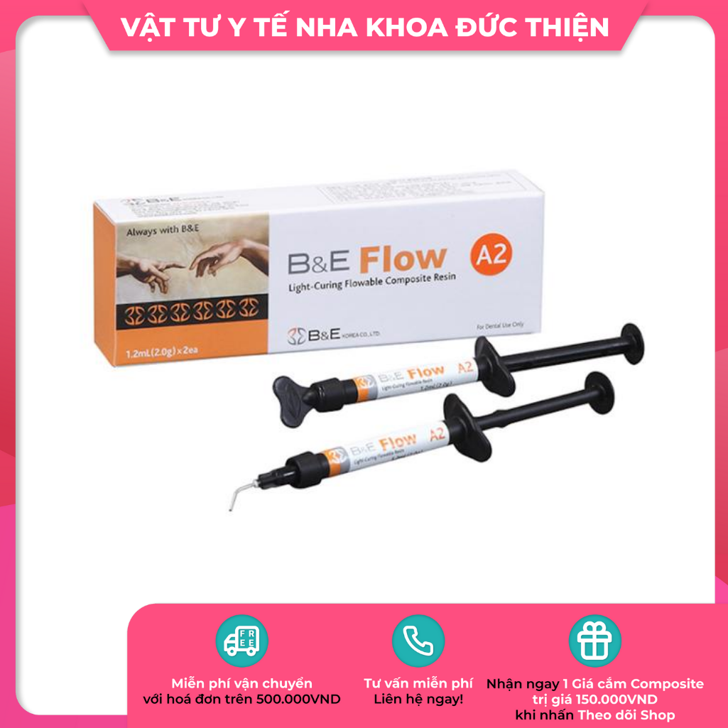 Composite lỏng BE Hàn Quốc phủ cùi răng - Com lỏng B&E - Vật liệu nha khoa chính hãng