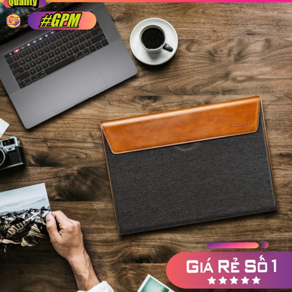 [HCM]TÚI CHỐNG SỐC MACBOOK PRO/AIR TOMTOC PREMIUM LEATHER H15