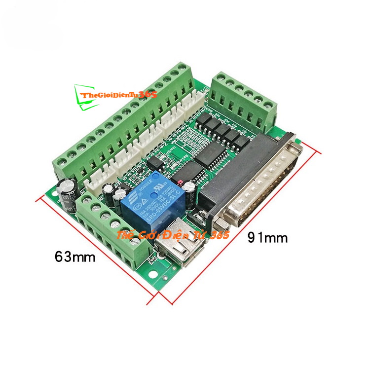 MẠCH ĐIỀU KHIỂN MACH3 5 TRỤC 1 RELAY