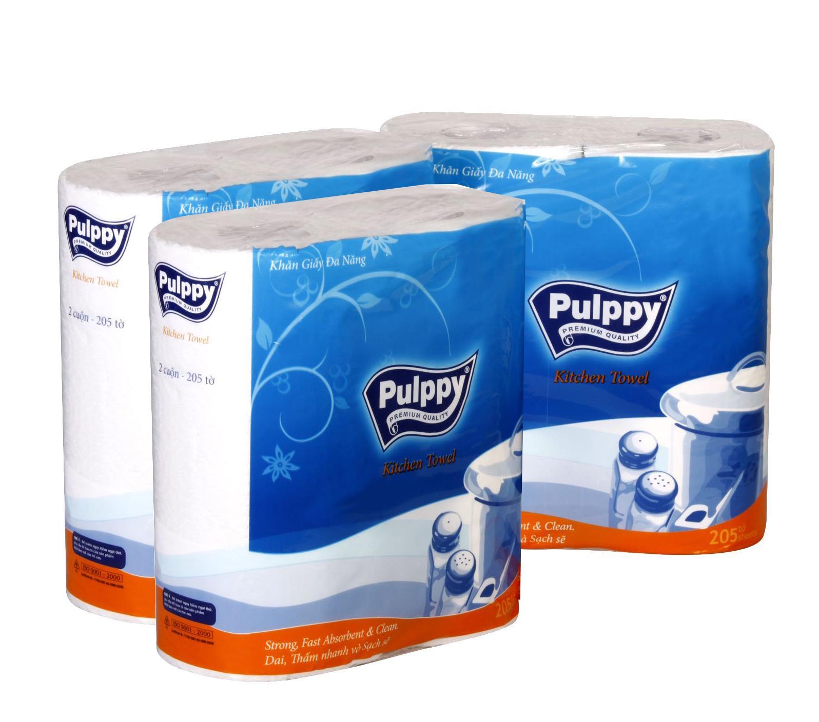 Khăn Giấy Đa Năng Pulppy 2 Cuộn 205 tờ