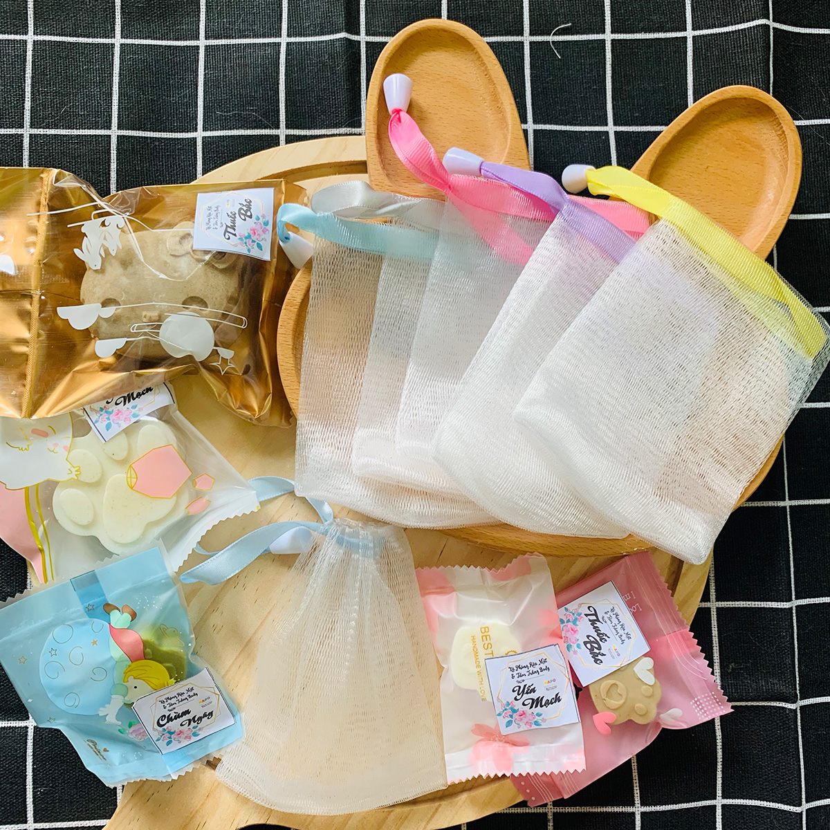[HCM]Combo 3 Lưới Tạo Bọt - Túi Lưới Tạo Bọt Xà Phòng Handmade