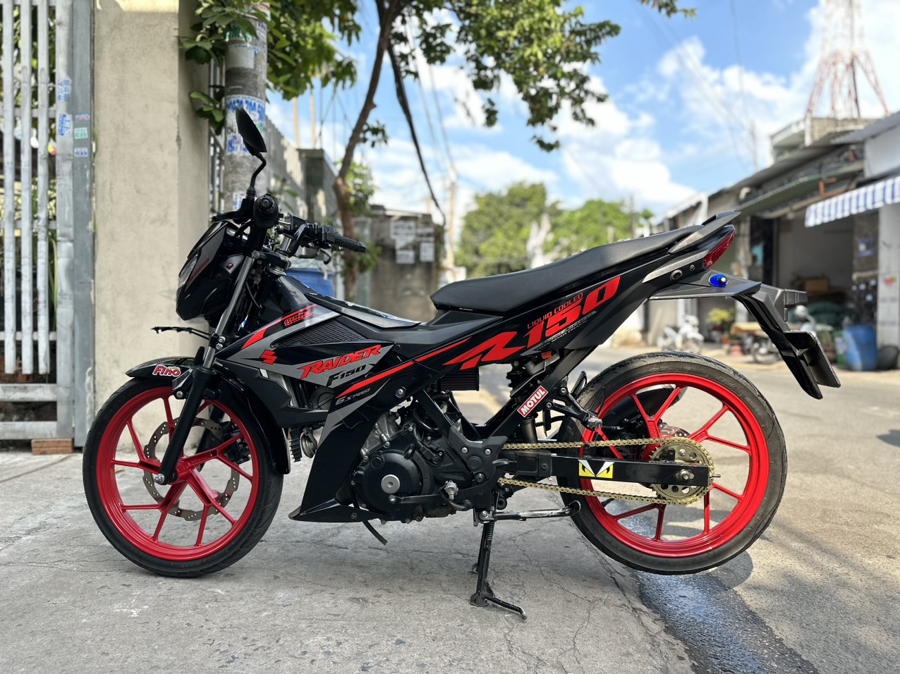 Tem Rời Raider màu đen xám đỏ