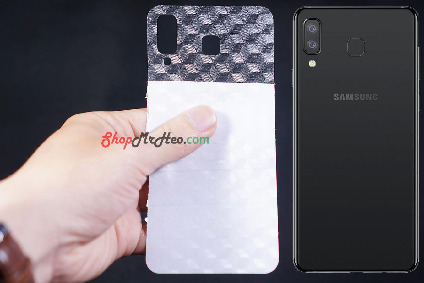 [HCM]Bộ 3 Skin Dán Mặt Sau Lưng Vân 3D Samsung A8 Star
