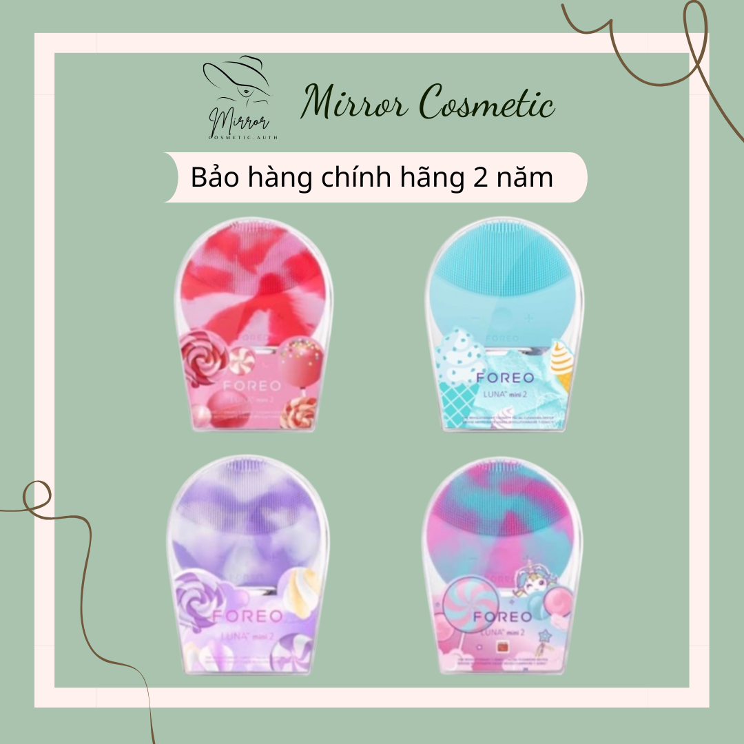 [BH 2 năm] Máy Rửa Mặt Foreo Luna Mini 2 Lolipop Màu Tím & Đỏ