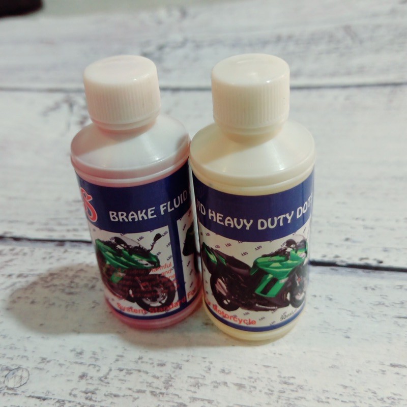 Dầu thắng đĩa ABS DOT 3 , dầu phanh & dầu ly hợp chai mini 50ml màu đỏ, màu vàng