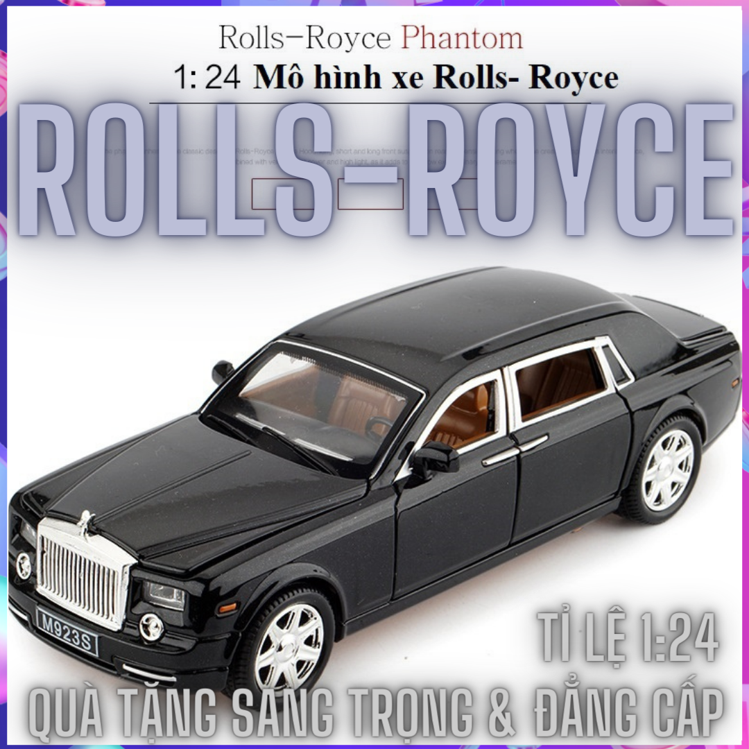[HCM]( Cam kết sản phẩm y hình uy tín chất lượng )  Mô hình hợp kim kích thước lớn xe Rolls-Royce 6 cửa tỉ lệ 1:24