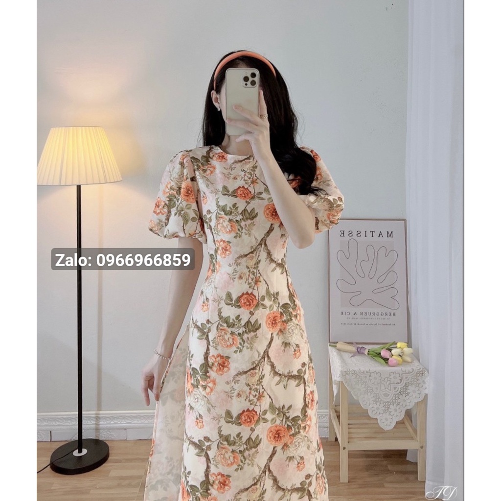 Áo dài cách tân tay phồng mới nhất - Áo dài Đan Linh