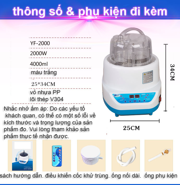 Nồi xông hơi 8 Lít YF2000 thế hệ mới