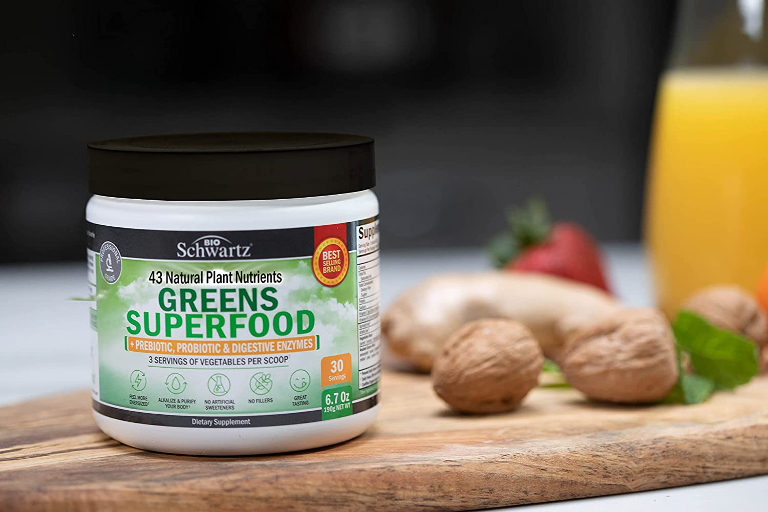 Bột BioSchwartz GREENS SUPERFOOD POWDER 190g