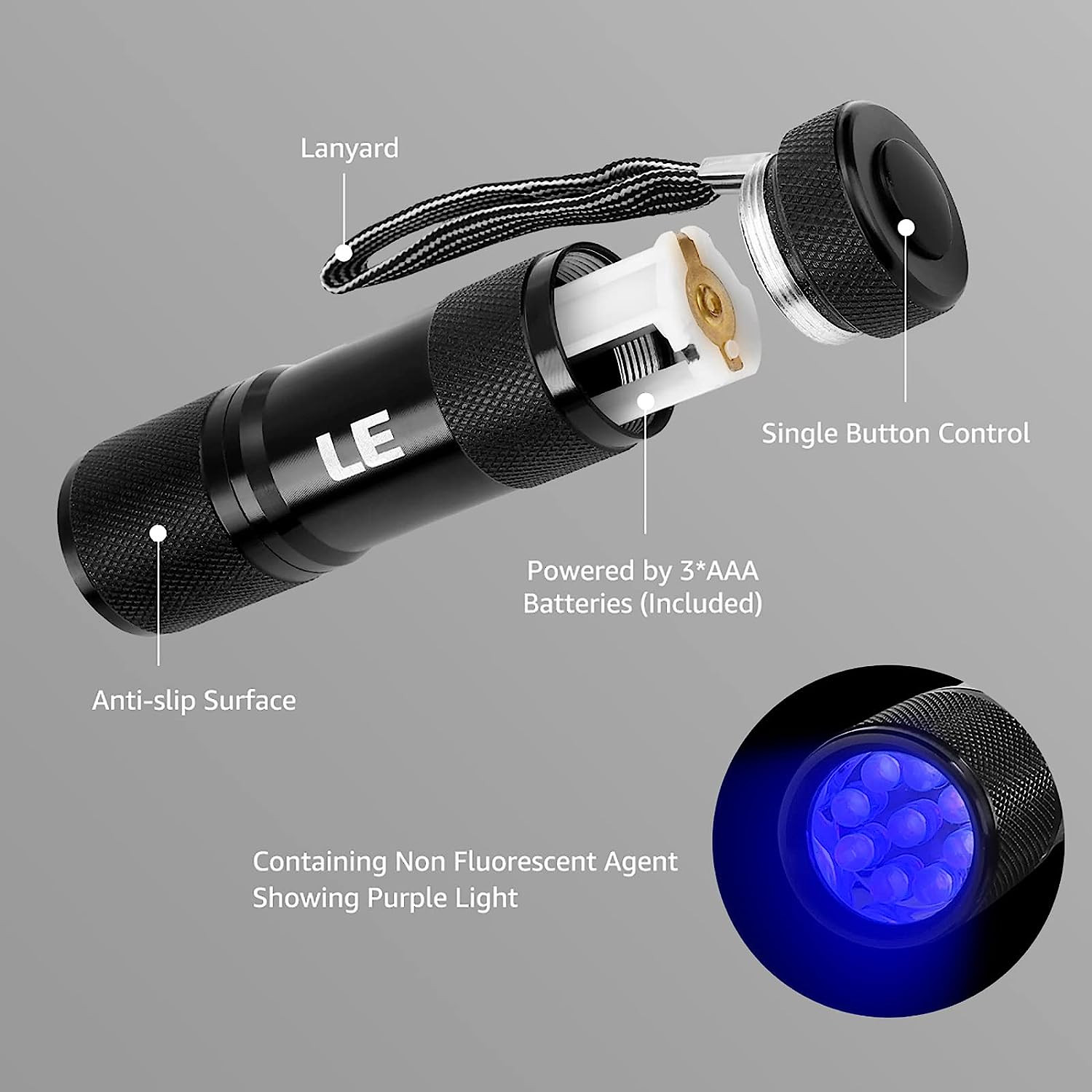 Đèn pin LED UV 21 Bóng Mini Cầm Tay