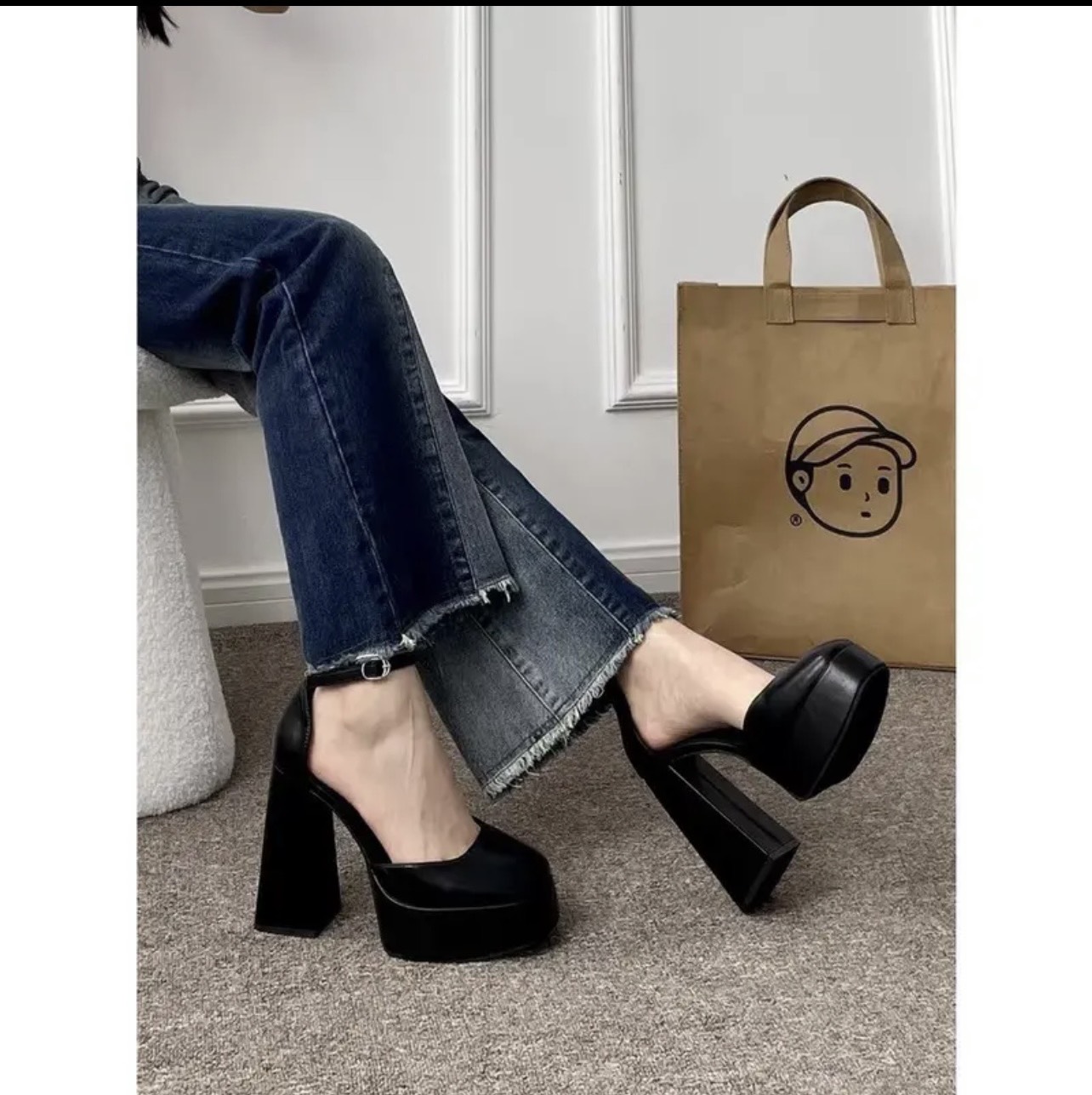 giày cao gót đế đúp 12cm
