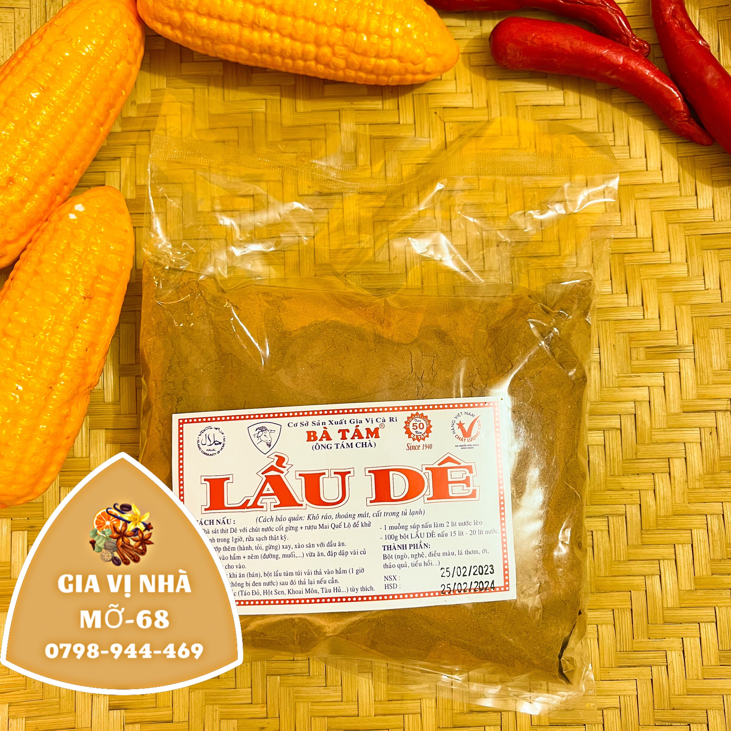 Bột gia vị lẩu dê hiệu bà tám- gói 500gr