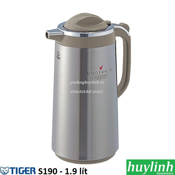 [HCM]Bình thủy ruột thủy tinh Tiger PRT-S190 - 1.9 lít
