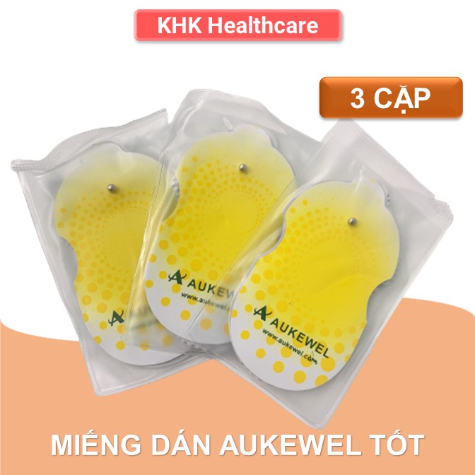 Dán điện xung Aukewel Vàng loại tốt - Phụ kiện máy massage xung điện các loại dạng nút bấm
