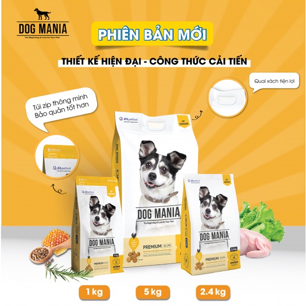 Dog mania premium - Thức ăn cho chó mọi lứa tuổi 5kg