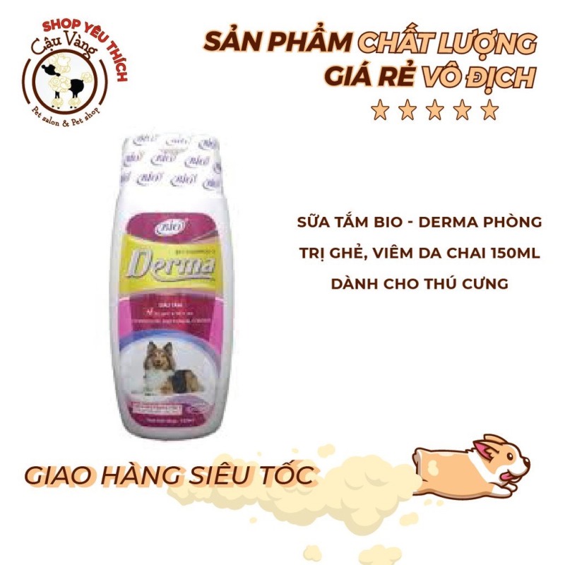 Sữa Tắm BIO- DERMA phòng ghẻ và nấm da chai 150ml dành cho thú cưng