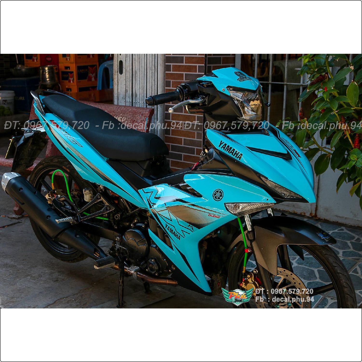Tem rời exciter 150 mx xanh ngọc