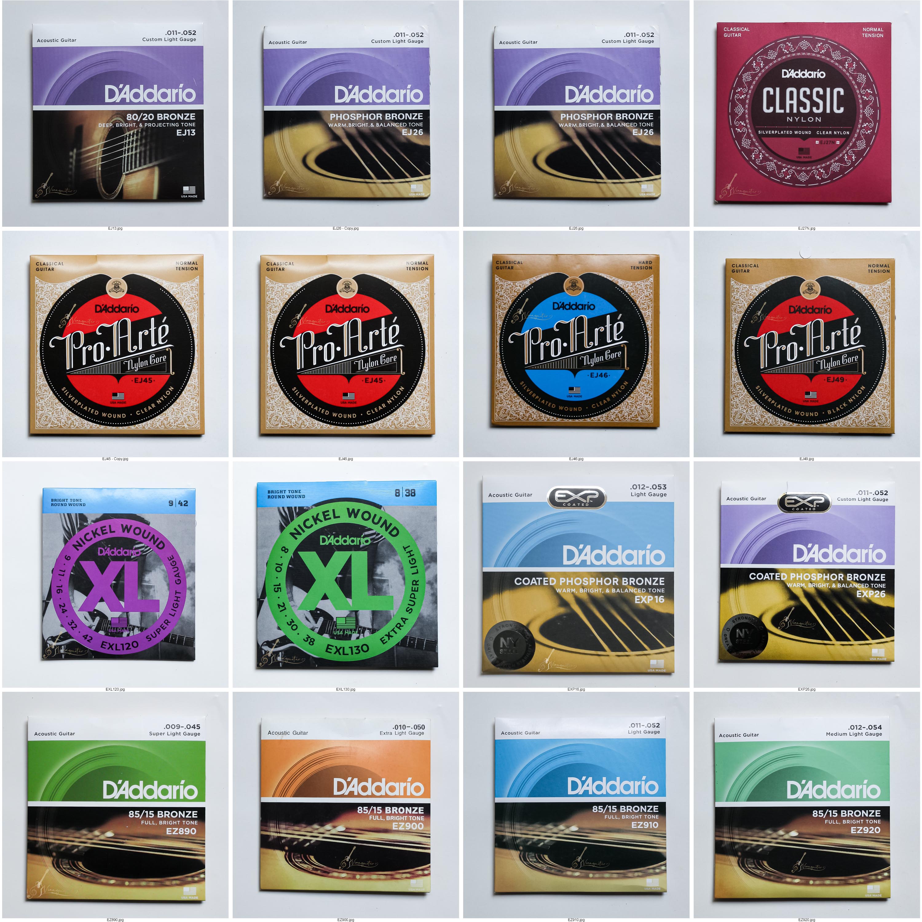 Dây D'Addario Ez910 cho guitar acoustic