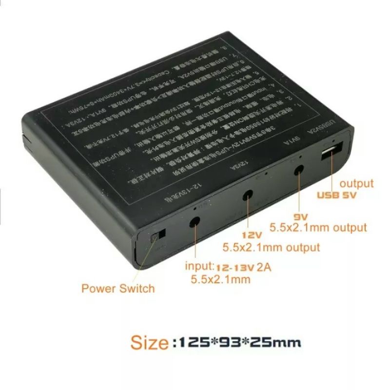 Box ups dự phòng 3 ngõ ra dc 12v 9v 5v cho modem camera đầu ghi