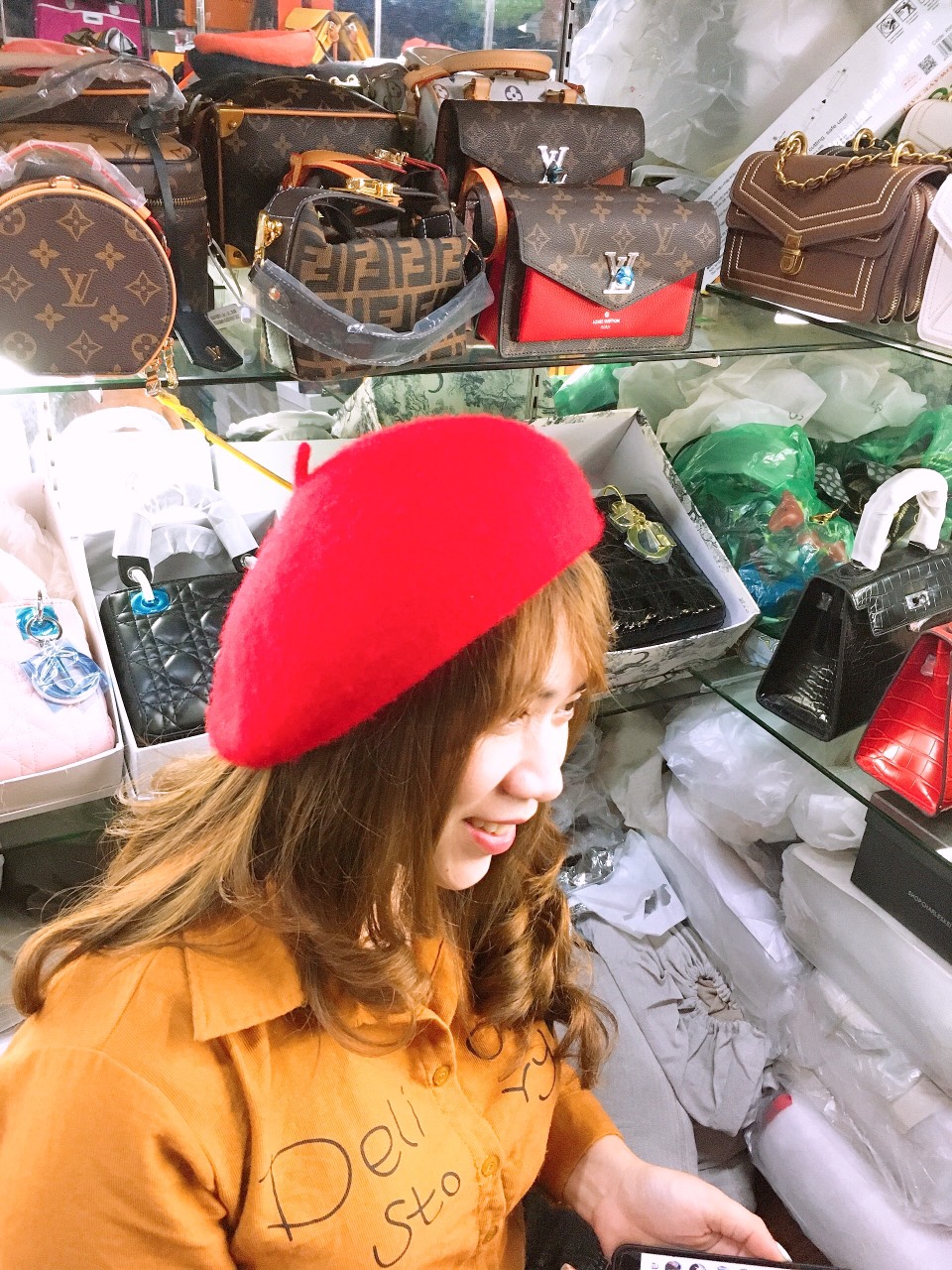 Mũ dạ bê rê nữ hàng loại 1