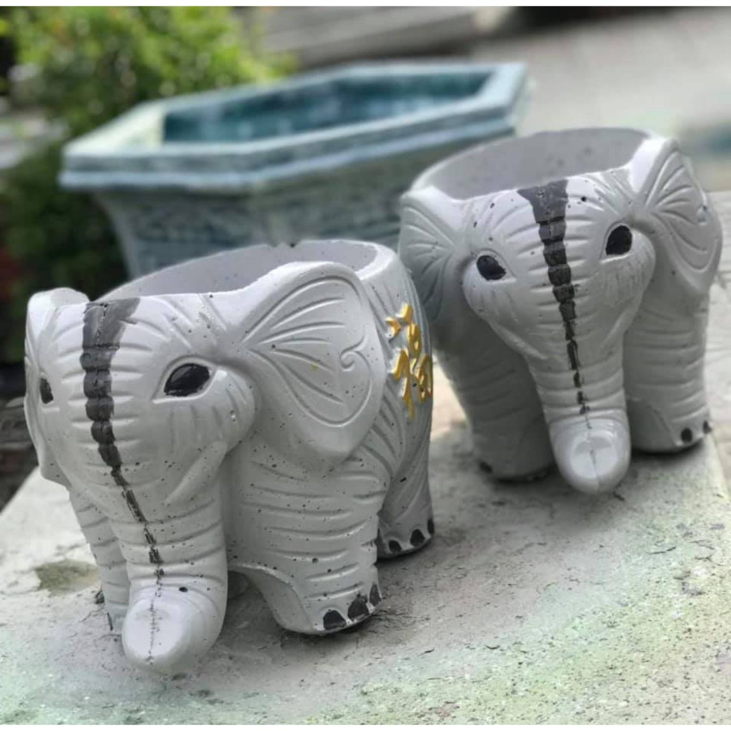 Khuôn đúc chậu cảnh . (Voi lớn 45cm)