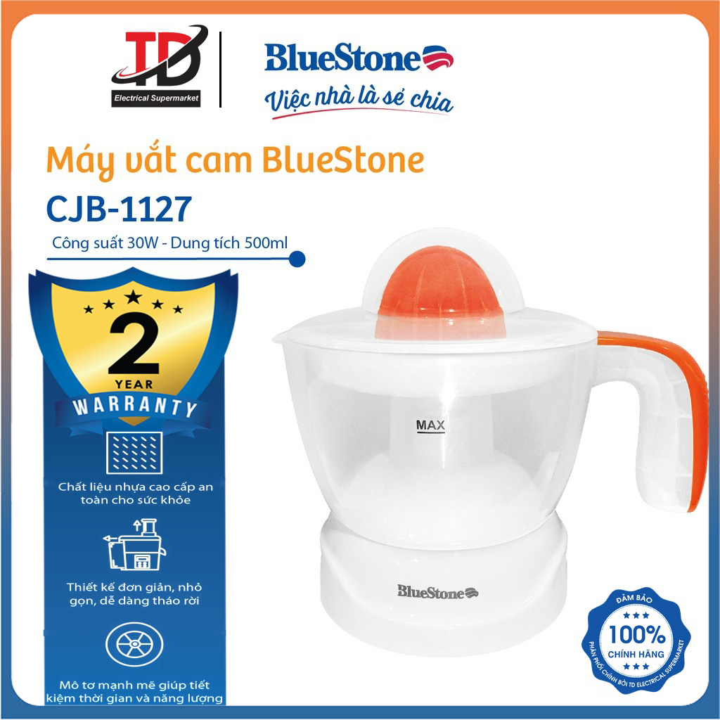 Máy vắt cam bluestone 30w cjb-1127 - bảo hành chính hãng 2 năm