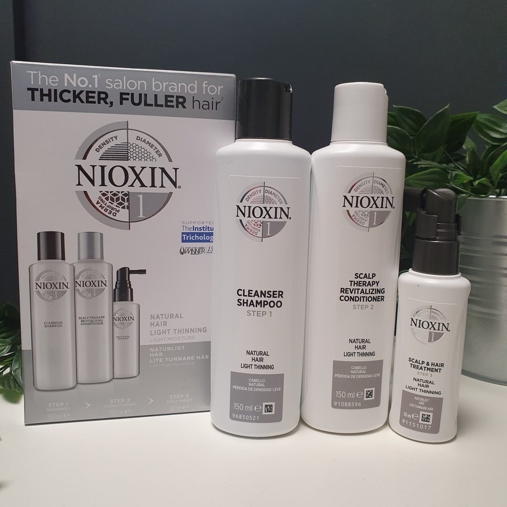 Bộ dầu gội Nioxin TrialKit chống rụng tóc System 1 150ml 2019 (Natural Hair)