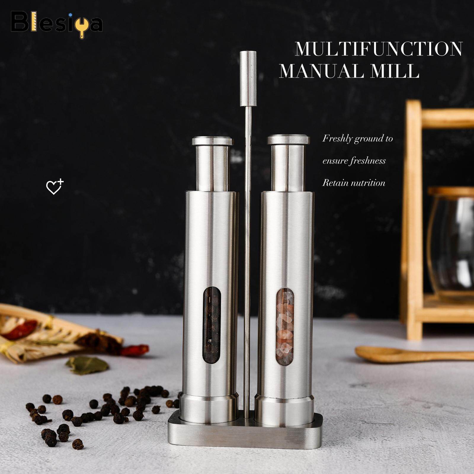 Blesiya Electric Gravity Pepper Grinder Pepper Mill Salt Mill Black
