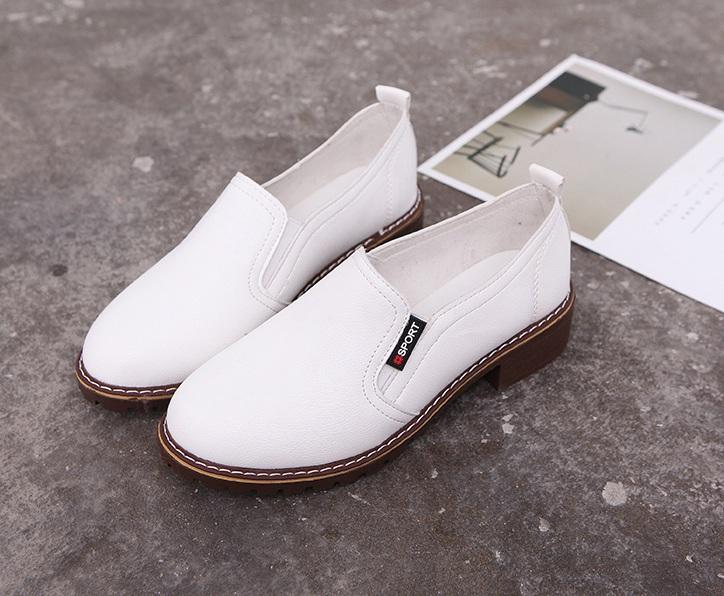 Giày slip on da trơn đế nâu S207