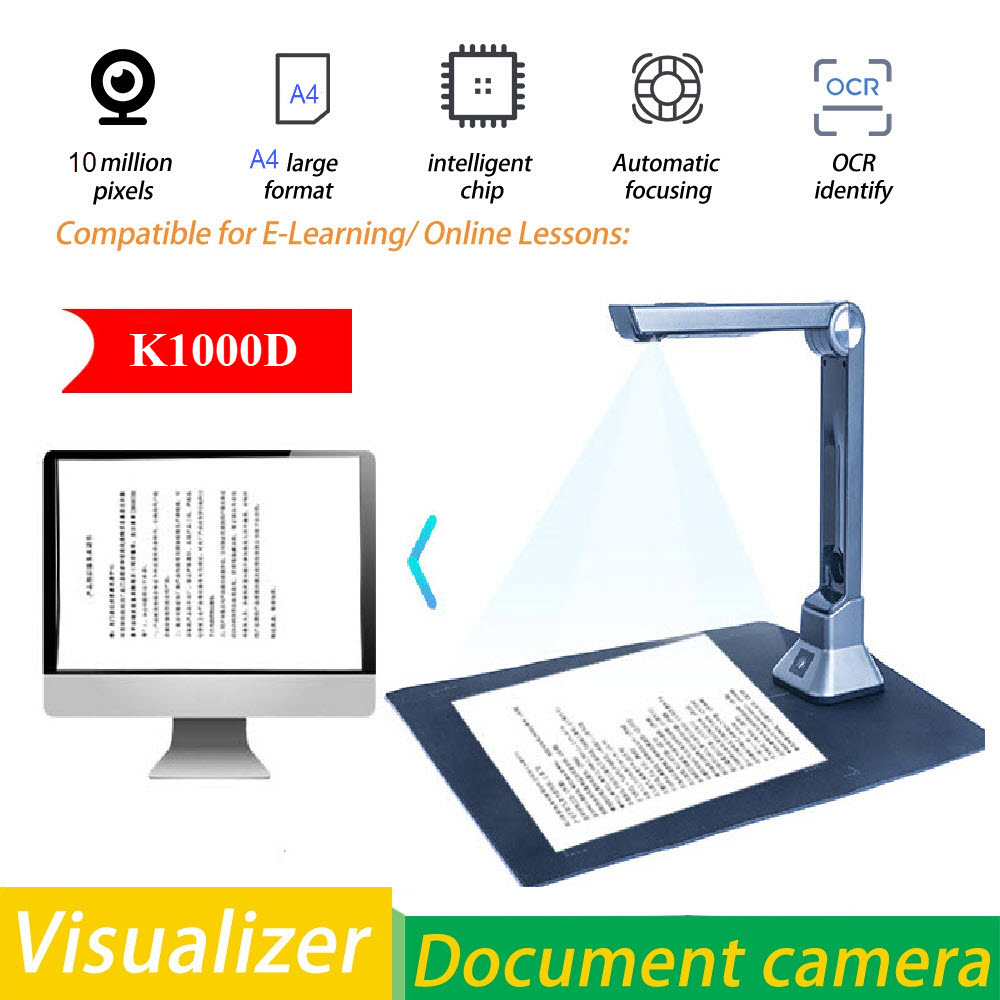 Máy Scan Quét Văn bản lên Máy tính laptop chuyển file thành word PDF Kupar - K1000D. Máy Scan Màu Di Động Thông Minh Scan Tài Liệu A4/A5/A6/A7 K1000D 10 Mega Pixel