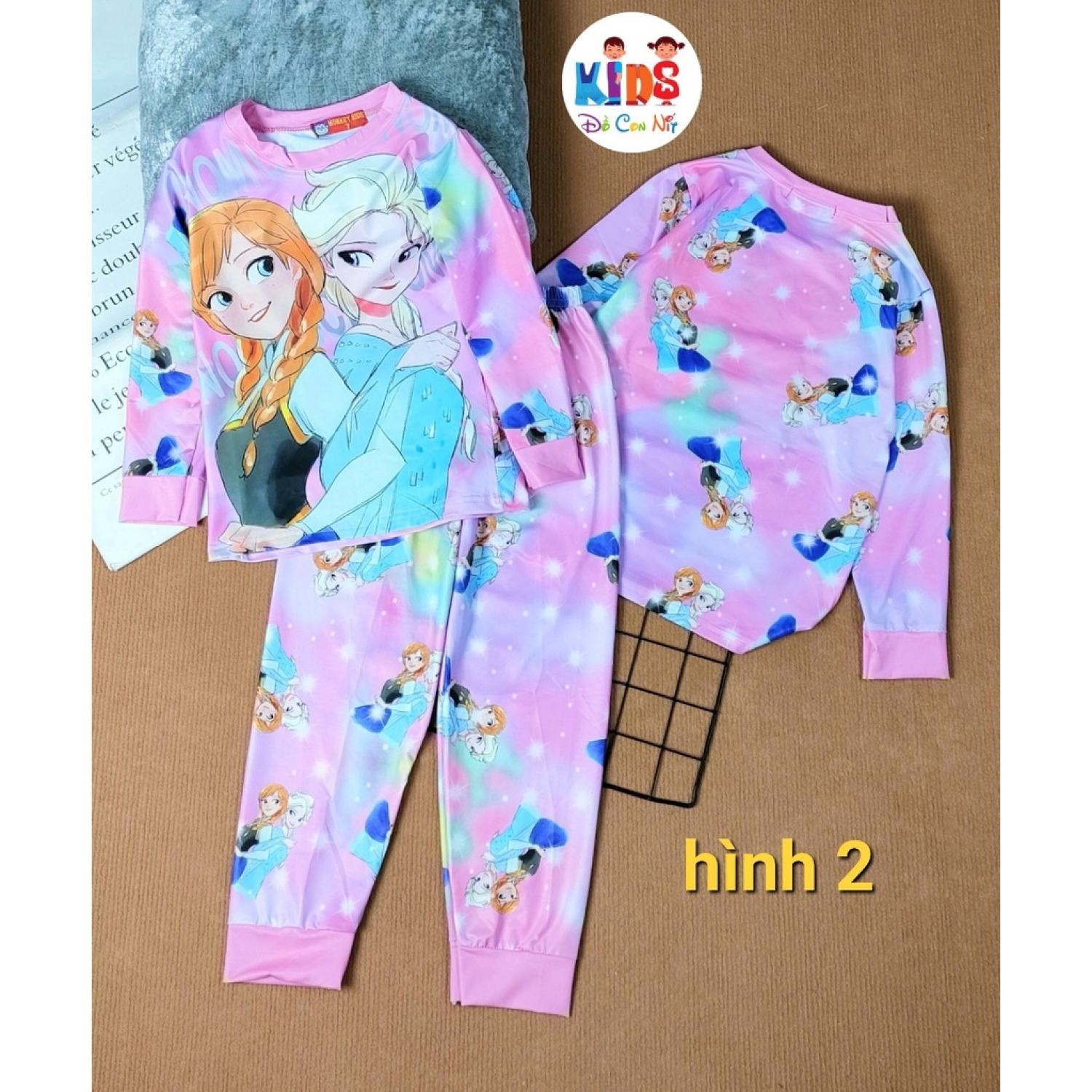 (11-23 KÝ) THUN LẠNH 3D TAY DÀI BÉ GÁI - ĐỒ BỘ TRẺ EM