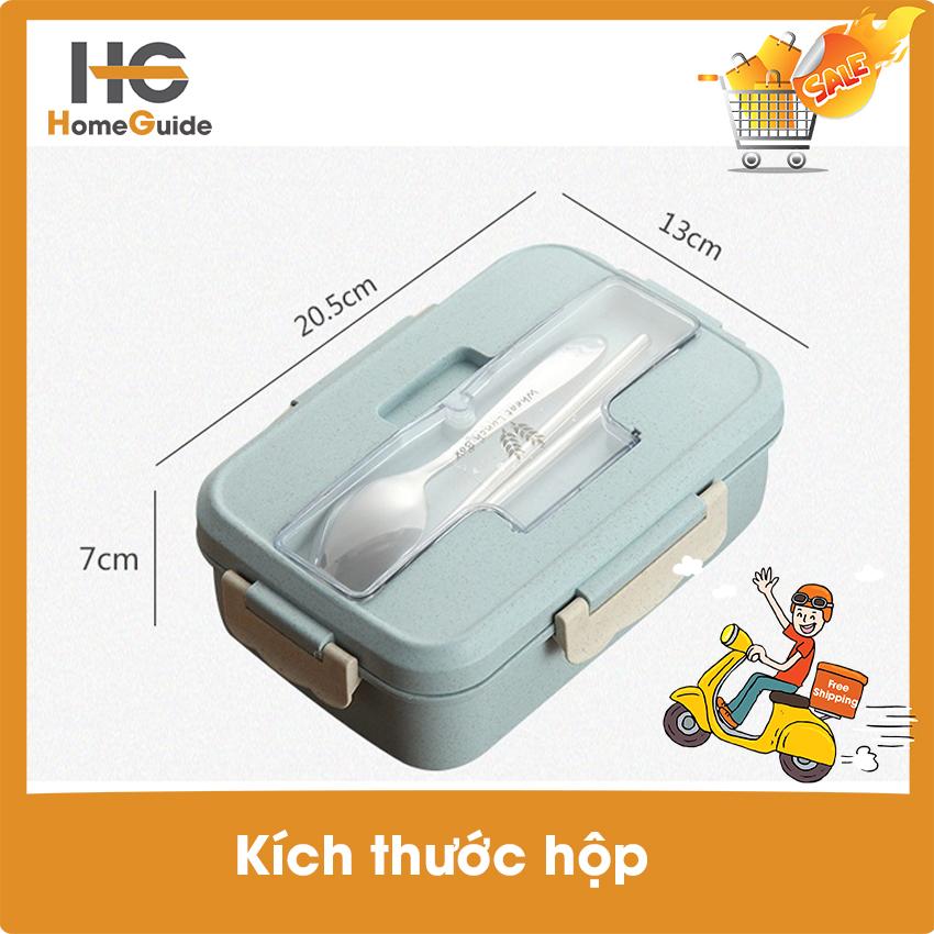 Hộp đựng cơm lúa mạch HG05 , Hộp đựng cơm lúa mạch 1 ngăn, camen đựng cơm lúa mạch - HOMEGUIDE