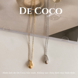 Vòng cổ titan mạ vàng 14k, dây chuyền nữ giọt nước Drops De Coco Decoco thumbnail
