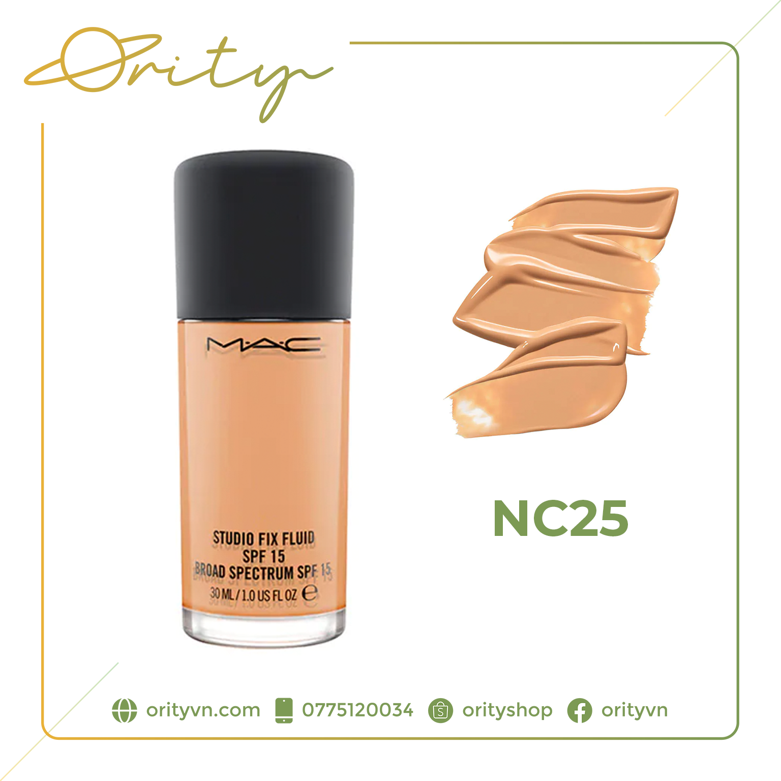 [Chính Hãng] Kem nền MAC Studio Fix Fluid Broad Spectrum SPF 15 - Size 30ml