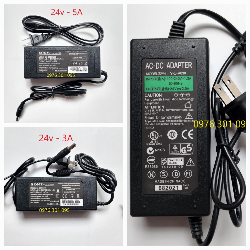 Nguồn ADAPTER 24v Sony (2A - 3A - 5A)