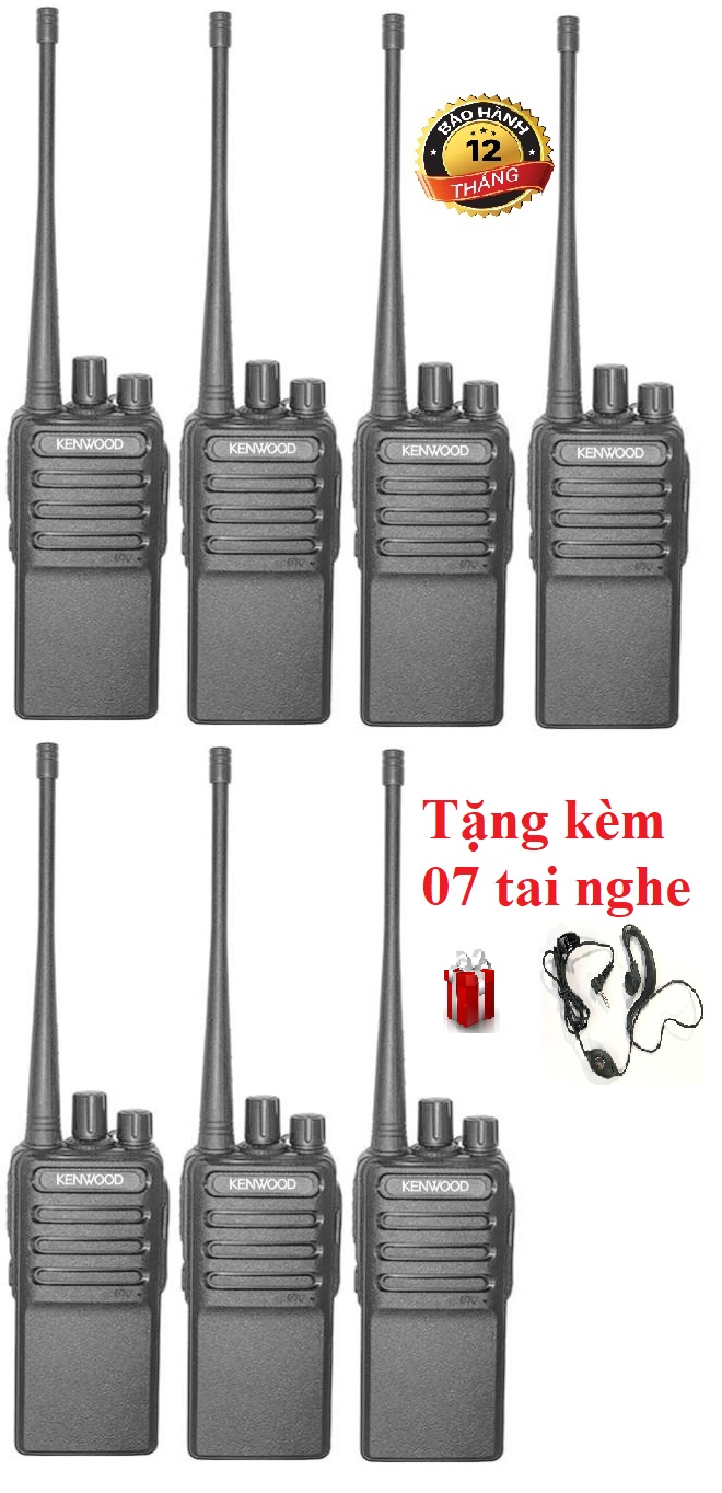 Bộ 7 bộ đàm chất lượng cao kenwoodd tk3390 -bn2+tặng 07 tai nghe theo máy