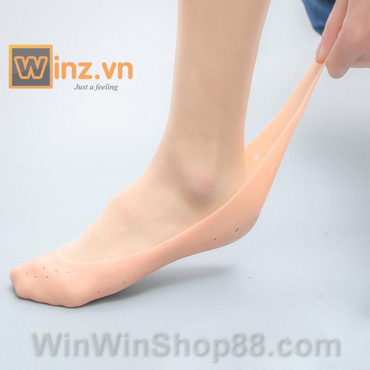 [HCM]Vớ tất silicon nguyên bàn chân (Màu cam)