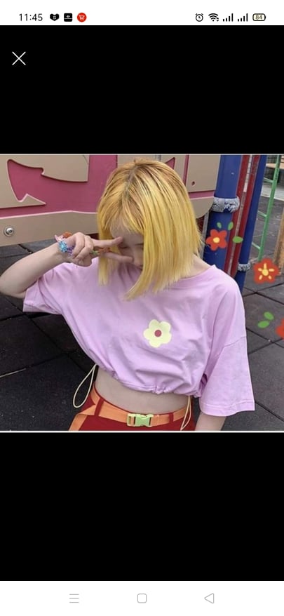 ÁO croptop (ko có dây rút 2 bên )