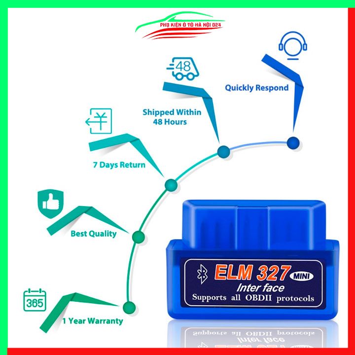 Đầu đọc lỗi ô tô mini Bluetooth kèm đĩa ELM327 Bluetooth OBD2 2.1