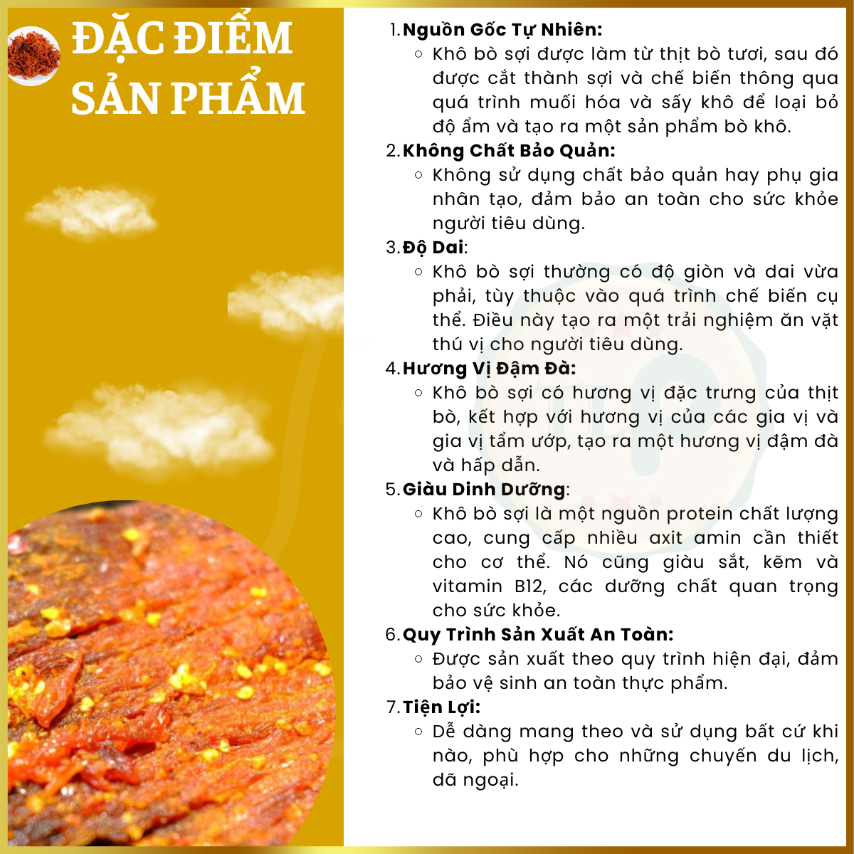 Dried Meat Chunks in Large Jar 250g Rich and Delicious Flavor