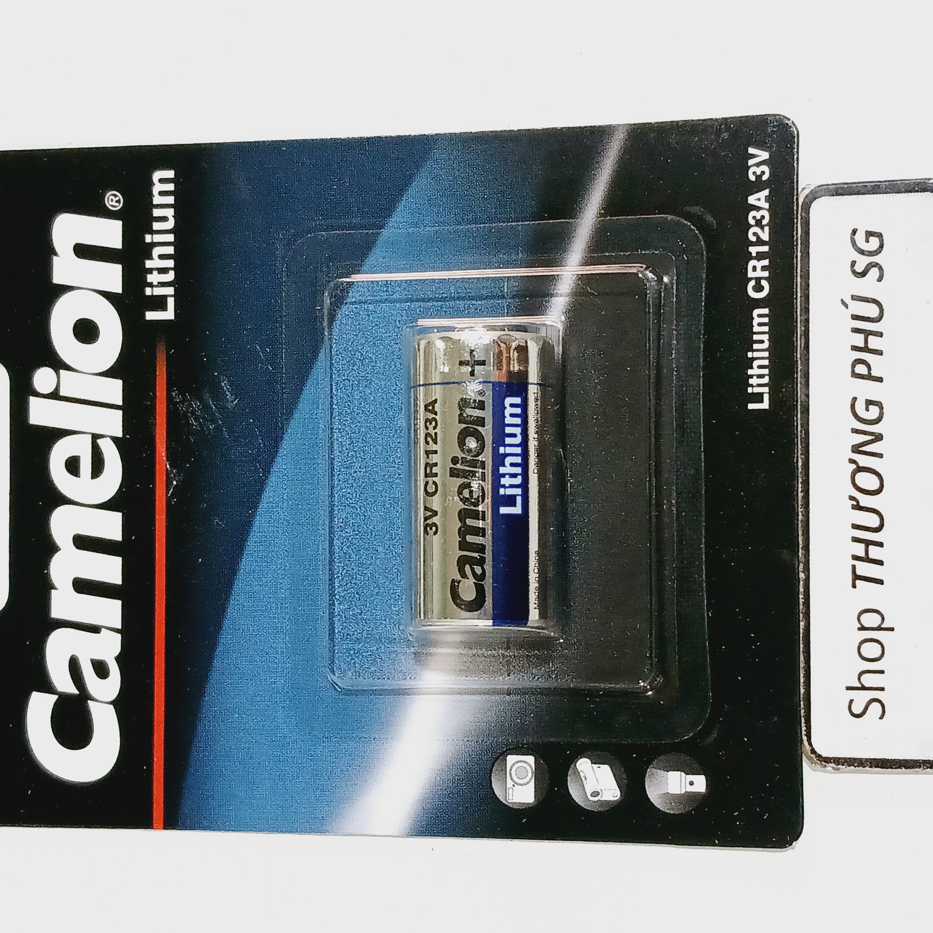 Pin cr123a - 3v : camelion lithium battery photo