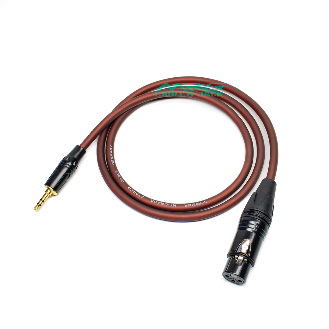 Dây micro xlr canon cái sang 3.5mm, dài 0.5met-1met-3met-5met-8met-10met | dây canon cái ra 3.5, dây 3.5 ra canon cái, dây mic thu âm jack 3.5 sang canon cái.