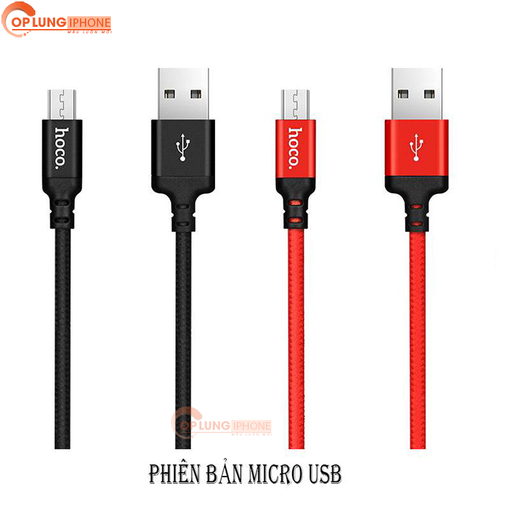 CÁP DÙ SẠC NHANH MICRO USB DÀI 1 2 MÉT HOCO X14