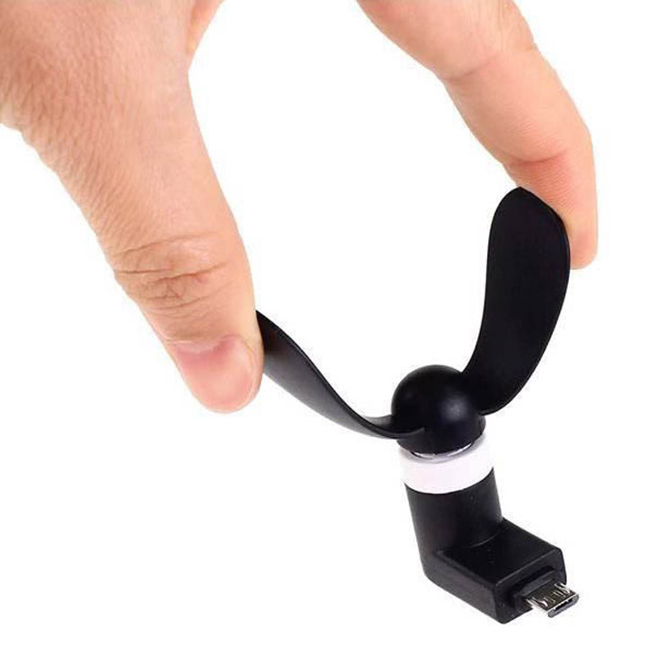 Quạt mini usb 2 cánh cắm cho chân điện thoại