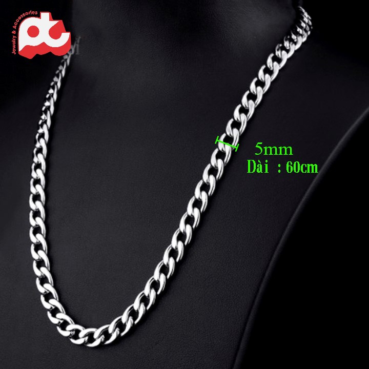 [Hoàn tiền 6%]Dây chuyền inox nam cá tính tại HCM cao cấp bảo hành không đen - 5mm trangsucpt PTDCNA15