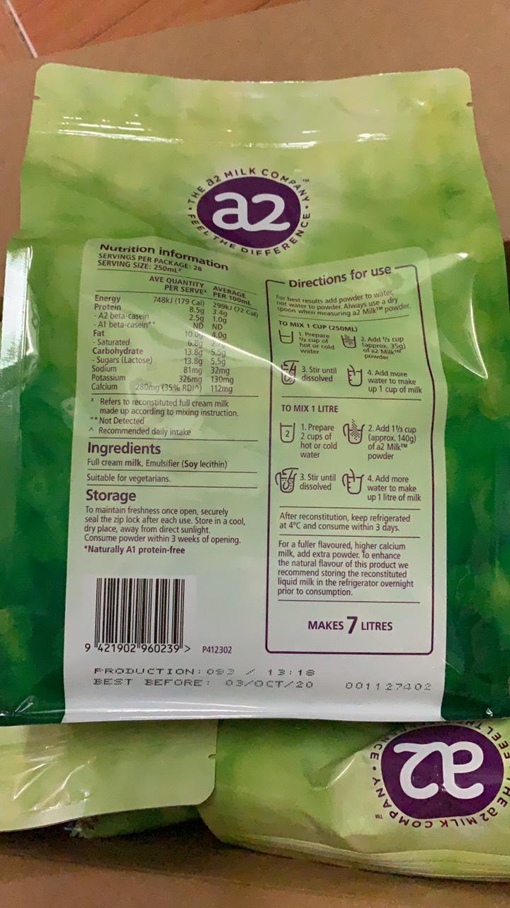 Sữa Bột Úc Nguyên Kem A2 1kg