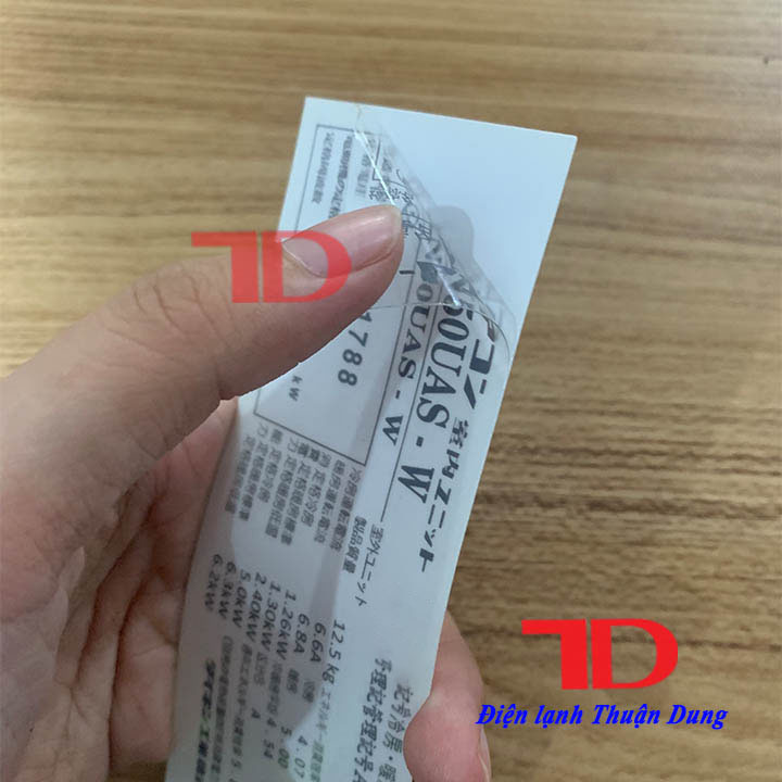 Tem thông số dành cho máy lạnh DAIKIN nội địa