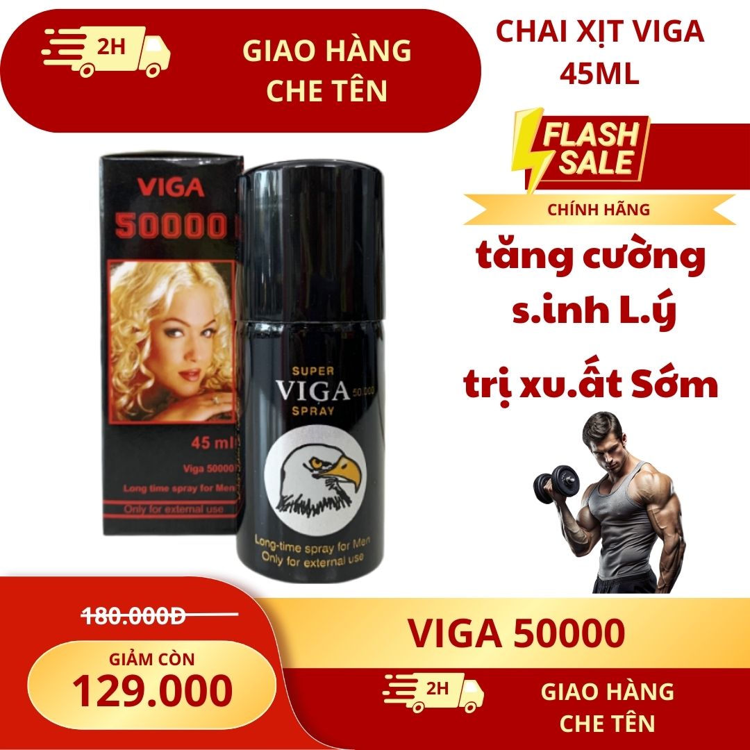 Chai xịt VIGA 50000 Đức cao cấp lau ra cho nam mạnh mẽ (chai 45 ml) - hàng chính hãng