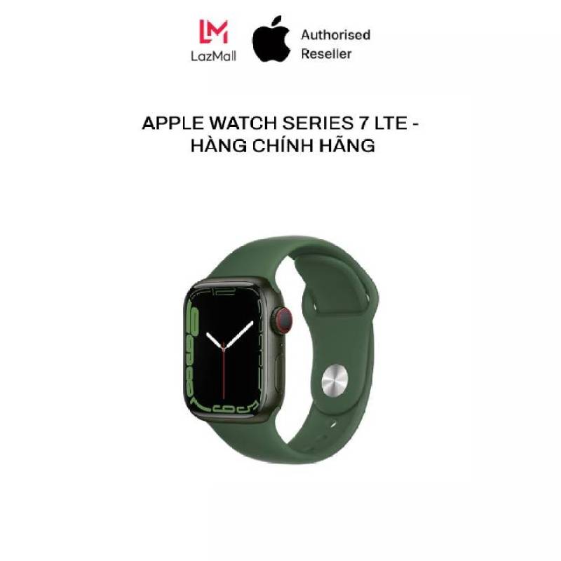 Apple Watch Series 7 45mm GPS + LTE 4G, Viền Nhôm & Dây Cao Su - Hàng Chính Hãng