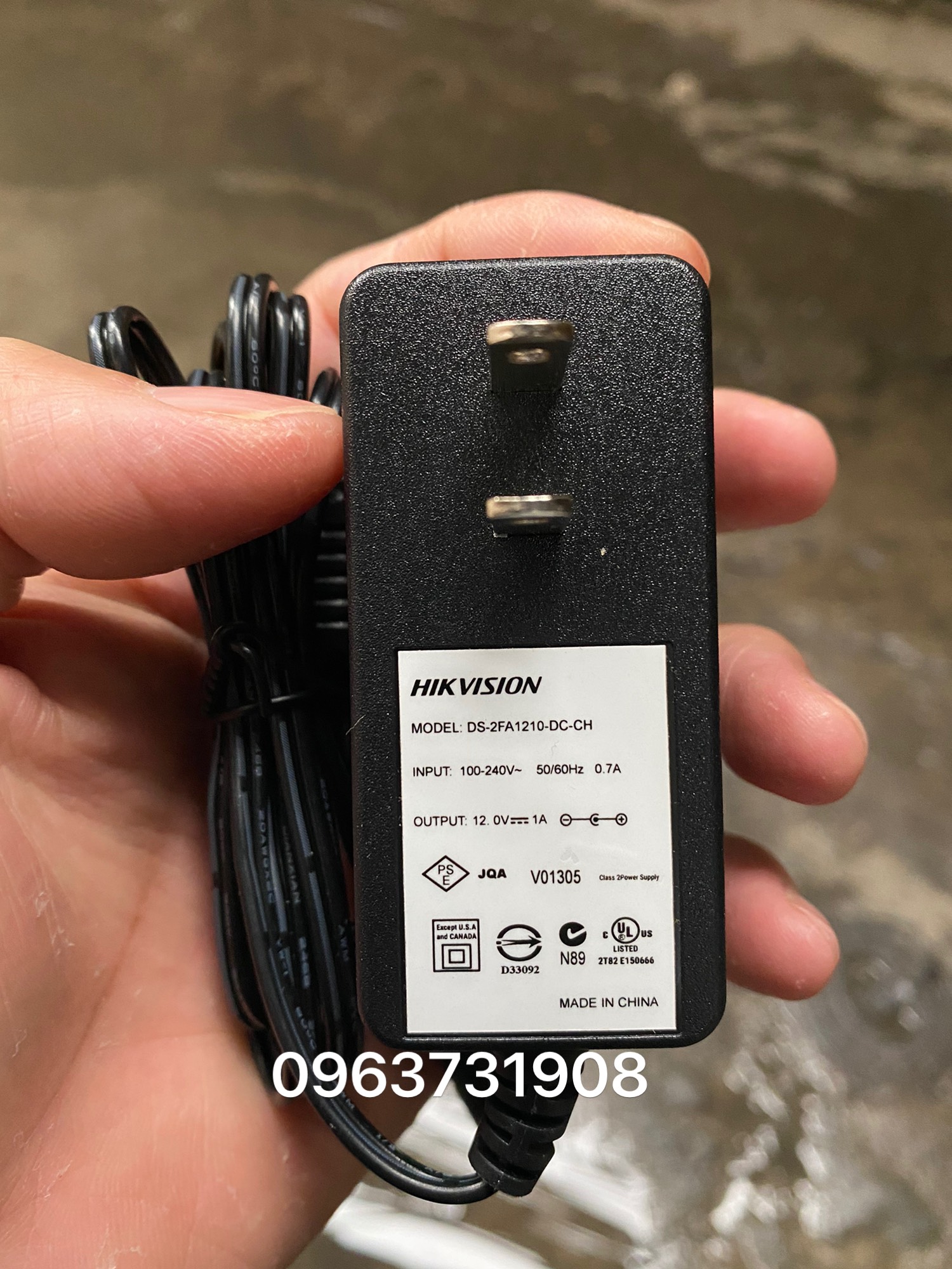 Nguồn sạc 12v 1a cho camera hikvison